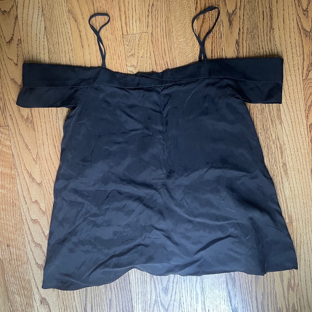 Anthropologie Paper Crown Black Off Shoulder Top